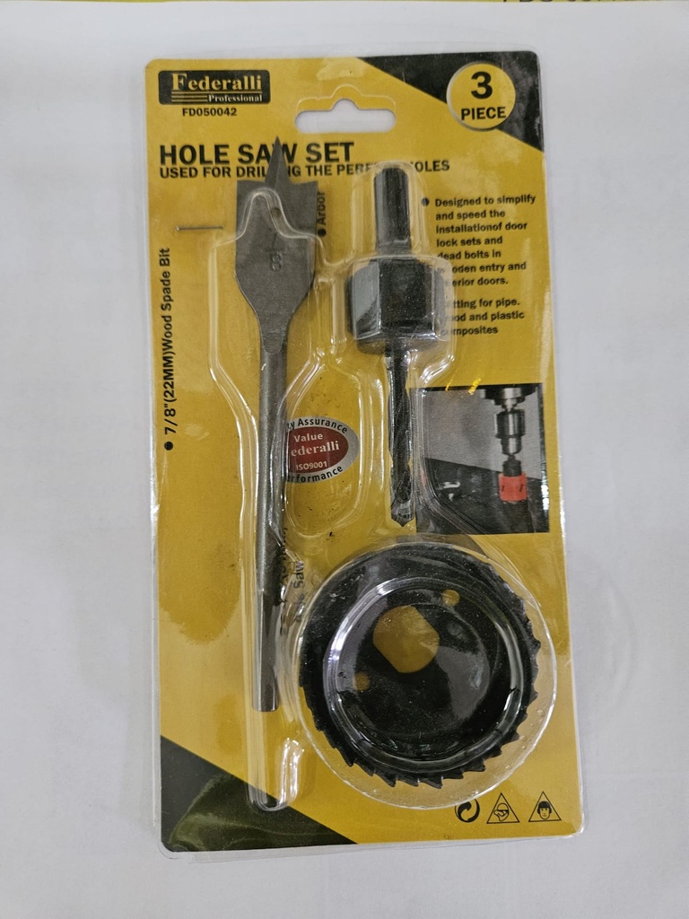 STEEL HOLE SAW FD050042 3PC/ST